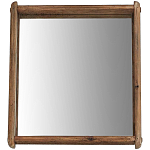 Квадратное настенное зеркало в деревянной раме Lyons Mirror варинант исполнения - 1 | Loft Concept в Сочи