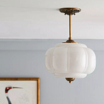 Подвесной светильник с абажуром из молочного стекла Vintage Charm варинант исполнения - 2 | Loft Concept в Сочи