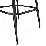 Барный стул со спинкой и подлокотниками на 4-х металлических ножках Douglas Rhombus Синий Велюр варинант исполнения - 4 | Loft Concept в Сочи