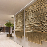 Панно на стену плетеное Макраме бежевый цвет  варинант исполнения - 8 | Loft Concept в Сочи