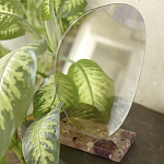 Настольное зеркало с подставкой из эпоксидной смолы с цветами Epoxy Resin Flowers Mirror варинант исполнения - 2 | Loft Concept в Сочи