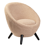 Кресло розовое с обивка из искусственного каракуля Iconic Creation варинант исполнения - 1 | Loft Concept в Сочи