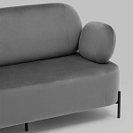 Диван в велюровой обивке серого цвета COLOR BLOCK варинант исполнения - 6 | Loft Concept в Сочи