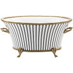 Кашпо Black white stripe варинант исполнения - 1 | Loft Concept в Сочи