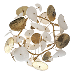 Люстра с белыми и золотистыми цветами Dahlia Flowers Lamp варинант исполнения - 4 | Loft Concept в Сочи