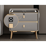 Умная прикроватная тумбочка c зарядкой для телефона Nightstand Smart варинант исполнения - 1 | Loft Concept в Сочи