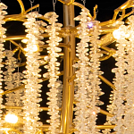 Люстра многоярусная с каркасом из металла и прозрачными подвесками FAIRYTREE Light варинант исполнения - 5 | Loft Concept в Сочи