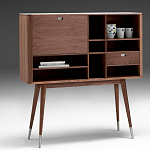 Дизайнерский комод-буфет на высоких ножках с выдвижными ящиками и открытыми полками Joshar варинант исполнения - 1 | Loft Concept в Сочи