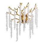 Бра золотого цвета с ветвями и хрустальными подвесками FAIRYTREE Light варинант исполнения - 1 | Loft Concept в Сочи