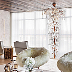 Люстра большая с прозрачными подвесками в форме капель Droplet Chandelier варинант исполнения - 1 | Loft Concept в Сочи