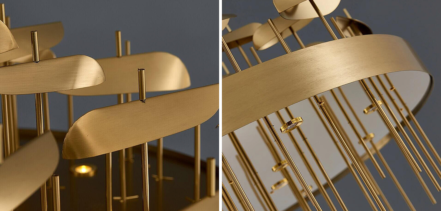Светодиодная дизайнерская инсталляция ANODINE Perlina Disk Chandelier Светодиодная дизайнерская инсталляция ANODINE Perlina Disk Chandelier - Loft-Concept в Сочи