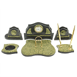 Настольный письменный набор из змеевика из 7-ми элементов Successful Leader варинант исполнения - 1 | Loft Concept в Сочи