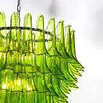 Люстра из семи ярусов зеленого стекла Independence варинант исполнения - 3 | Loft Concept в Сочи