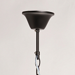 Люстра круглая из матового черного металла с подвесками из прозрачных стеклянных трубок Noir Tubes варинант исполнения - 11 | Loft Concept в Сочи