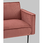 Диван современный вельветовый прямой Worcester Коралл варинант исполнения - 3 | Loft Concept в Сочи