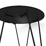 Стол журнальный c круглой столешницей из стекла серого цвета Gray and Gold Marble варинант исполнения - 5 | Loft Concept в Сочи