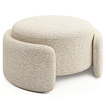Круглая Оттоманка Alice ткань букле варинант исполнения - 1 | Loft Concept в Сочи