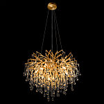 Люстра подвесная с прозрачными стеклянными подвесками в форме капель Диаметр 60 см Droplet Chandelier варинант исполнения - 5 | Loft Concept в Сочи