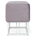 Пуф квадратный фиолетовый велюр на белом металлическом основании Celeste Purple варинант исполнения - 2 | Loft Concept в Сочи