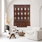 Панно Макраме коричневый цвет  варинант исполнения - 3 | Loft Concept в Сочи