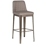 Стул барный светло-серый из экокожи Spectacular High Bar Stool варинант исполнения - 1 | Loft Concept в Сочи