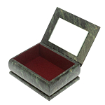 Шкатулка с зеркалом из натурального камня змеевик Stone Casket варинант исполнения - 4 | Loft Concept в Сочи