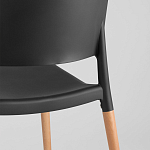 Пластиковый стул на ножках из массива бука Ferret Black 4 шт варинант исполнения - 6 | Loft Concept в Сочи