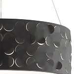 Люстра в форме цилиндра с чёрным фактурным абажуром Round Necklines варинант исполнения - 1 | Loft Concept в Сочи
