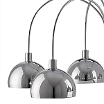 Люстра круглая серебряная с 6-ю плафонами в форме куполов Silver Domes варинант исполнения - 1 | Loft Concept в Сочи