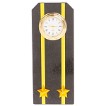 Часы подарочные настольные в виде погона ВМФ из натурального камня Змеевик Military Clock варинант исполнения - 4 | Loft Concept в Сочи