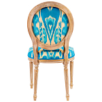 Стул из натурального бука с бирюзово-желтым узором Ikat Pattern бирюзовый варинант исполнения - 2 | Loft Concept в Сочи