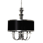 Люстра подвесная круглая с черным абажуром и чашей крепления в форме многогранника Natural Concepts варинант исполнения - 1 | Loft Concept в Сочи