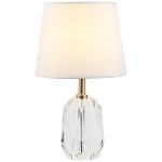 Настольная лампа с абажуром и основанием из хрусталя Manlio Crystal Lampshade Table Lamp варинант исполнения - 1 | Loft Concept в Сочи