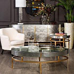 Столик журнальный серебристый с круглой столешницей Showing Refinement варинант исполнения - 3 | Loft Concept в Сочи