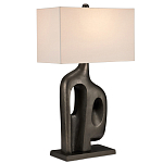 Настольная лампа с прямоугольным тканевым абажуром на фигурном каркасе Brutilist  варинант исполнения - 2 | Loft Concept в Сочи