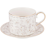 Чайный сервиз из фарфора с цветочным принтом на 6 персон 14 предметов Floral Charm варинант исполнения - 1 | Loft Concept в Сочи