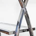 Металлический стеллаж со стеклянными полками Molecule варинант исполнения - 5 | Loft Concept в Сочи