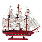 Декоративная модель деревянного красного парусника в подарочной упаковке With The low варинант исполнения - 1 | Loft Concept в Сочи