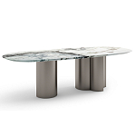 Стол обеденный мраморный с колоннами Marble Column Table варинант исполнения - 3 | Loft Concept в Сочи