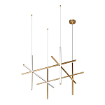 Люстра с 6-ю цилиндрическими плафонами на тонких тросах Trumpet tube варинант исполнения - 4 | Loft Concept в Сочи