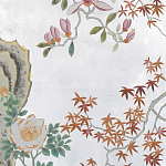 Обои ручная роспись Summer Night Blossom Original colourway on Ocean Silver gilded paper варинант исполнения - 2 | Loft Concept в Сочи