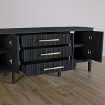 Большая VT-тумба Primo шпон Черный дуб варинант исполнения - 5 | Loft Concept в Сочи