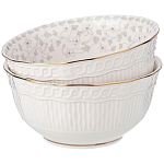 Обеденный сервиз белого цвета из фарфора на 6 персон 23 предмета Floral Charm варинант исполнения - 7 | Loft Concept в Сочи