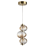 Подвесной светильник с 3-мя рифлеными стеклянными шарами Marcelh Light варинант исполнения - 2 | Loft Concept в Сочи