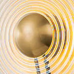 Бра с янтарным стеклянным диском и золотистыми акцентами Savio Glass Disc варинант исполнения - 7 | Loft Concept в Сочи