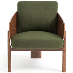 Кресло с каркасом из массива ореха Gallin Chair Green варинант исполнения - 2 | Loft Concept в Сочи