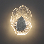 Бра с волнообразным стеклянным плафоном и вставкой из мрамора Liquid Stone варинант исполнения - 4 | Loft Concept в Сочи