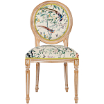 Стул из массива бука бежевый с изображением птиц и цветов Beige Green Chinoiserie Birds Garden Chair варинант исполнения - 1 | Loft Concept в Сочи