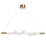 Люстра горизонтальная с волнистым белым плафоном Golden Swirl варинант исполнения - 2 | Loft Concept в Сочи