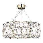 Люстра с тонкой металлической конструкцией цвета золото Quasar варинант исполнения - 1 | Loft Concept в Сочи